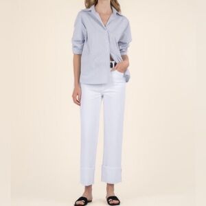 NWT KUT Sienna High Rise White Wide Leg Denim